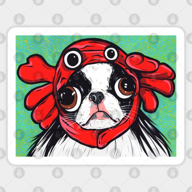 Japanese Chin Crab Sticker by turddemon